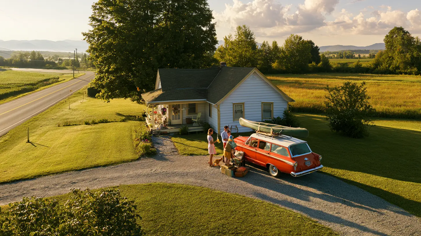 Vacation Loans illustrated by an aerial American scene